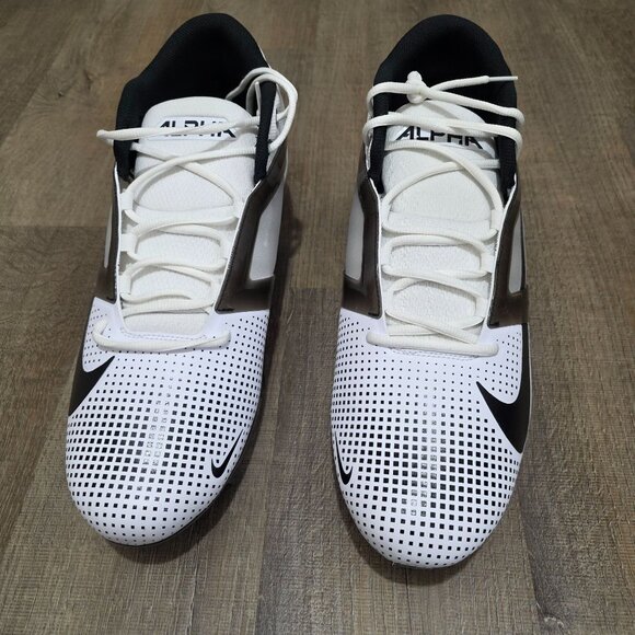 Nike Alpha Menace Elite 4 Football Cleats FZ7702-105 White Black Men’s Size 16 main image 4